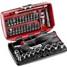 Cliquet et douille 1/4'' coffret de 38 pièces R.360NANOPB