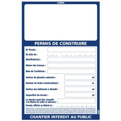 Panneau permis de construire