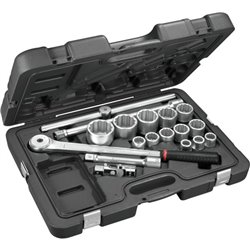 Cliquet et douilles 3/4'' coffret de 18 pièces KL.500PB