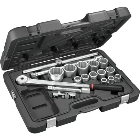 Cliquet et douilles 3/4'' coffret de 18 pièces KL.500PB