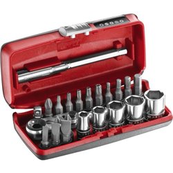 Cliquet et douilles 1/4'' coffret de 22 pièces R1PICOPB