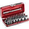Cliquet et douilles 1/4'' coffret de 22 pièces R1PICOPB
