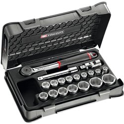Cliquet et douilles 1/2'' coffret de 19 pièces S.161-2P6PB