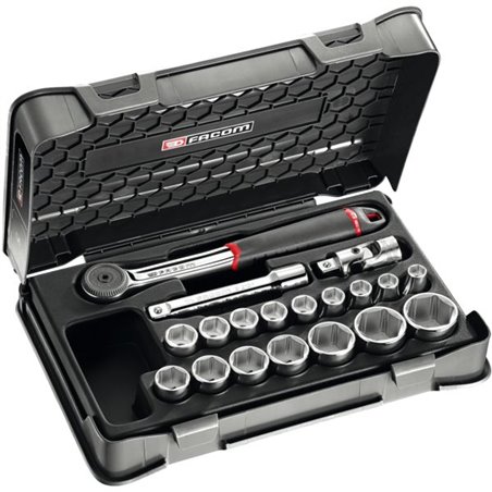 Cliquet et douilles 1/2'' coffret de 19 pièces S.161-2P6PB