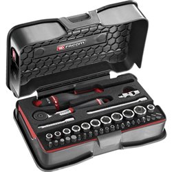 Cliquet et douilles 1/4'' coffret de 37 pièces R.161-6M6PB