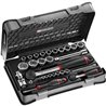 Cliquet et douille 1/2'' et 1/4'' coffret de 30 pièces RS.161-1PB