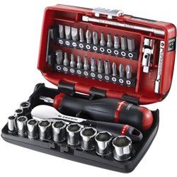 Cliquet et douilles 1/4'' coffret de 50 pièces R.181NANOPB