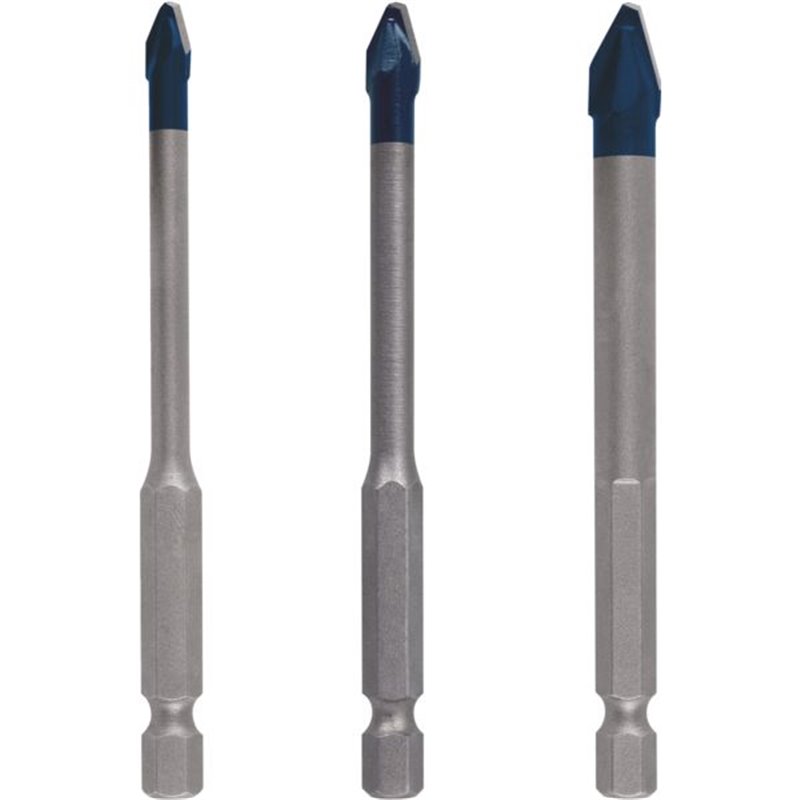 Lot 3 forets hard ceramic HEX-9 EXPERT 5/6/8