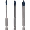 Lot 3 forets hard ceramic HEX-9 EXPERT 5/6/8