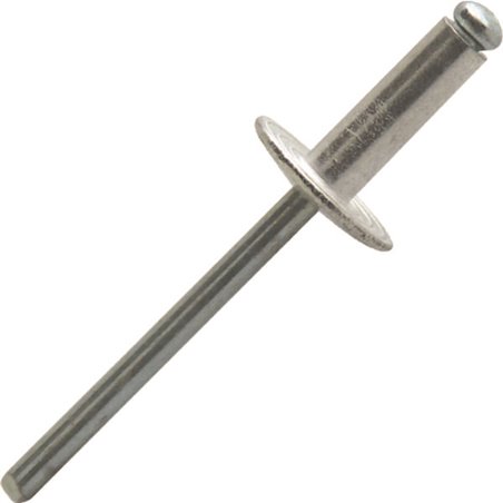 Rivet alu/acier tête large 